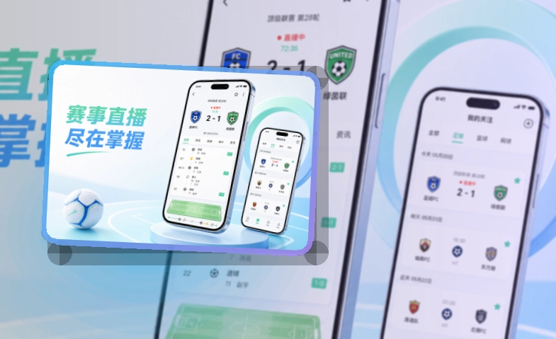 斜切下载区 · 手机看赛入口 · 新用户也能快速上手界面展示